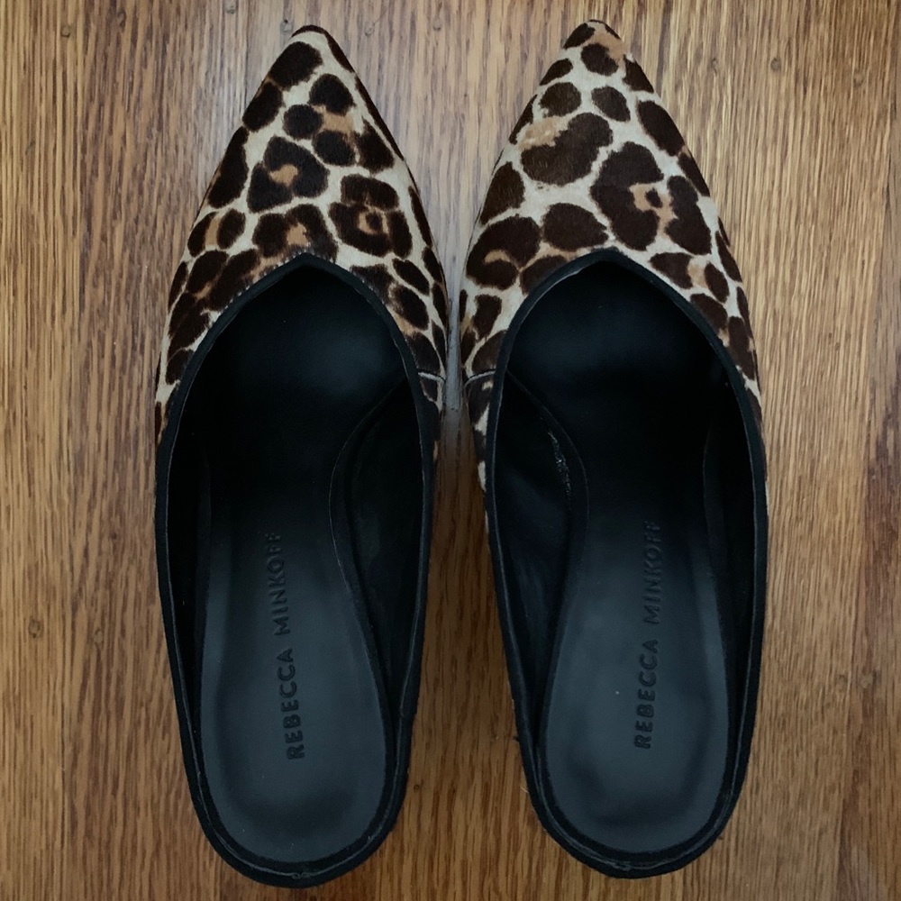 Rebecca Minkoff mules (Gabian) animal print